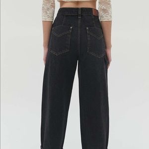 BDG Women's Black Carter Deep Cuff Carpenter Jean